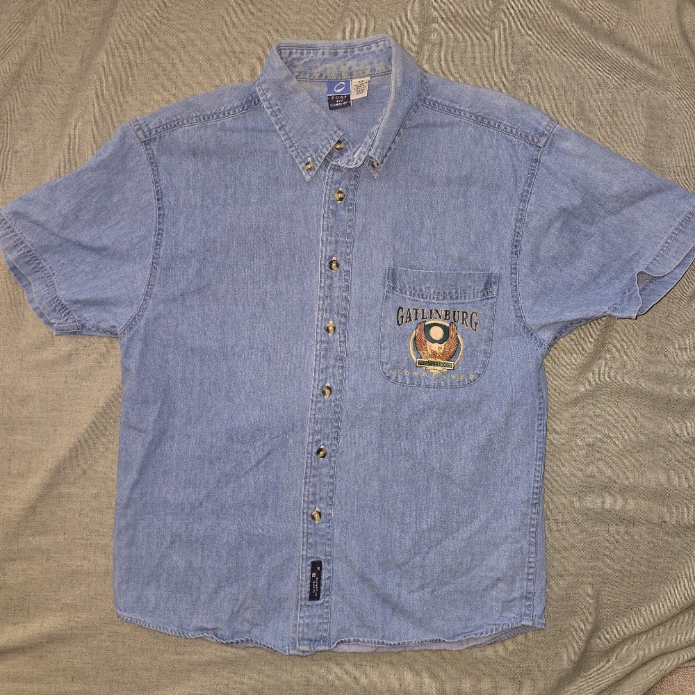 Vintage Tennesse Denim Button Top